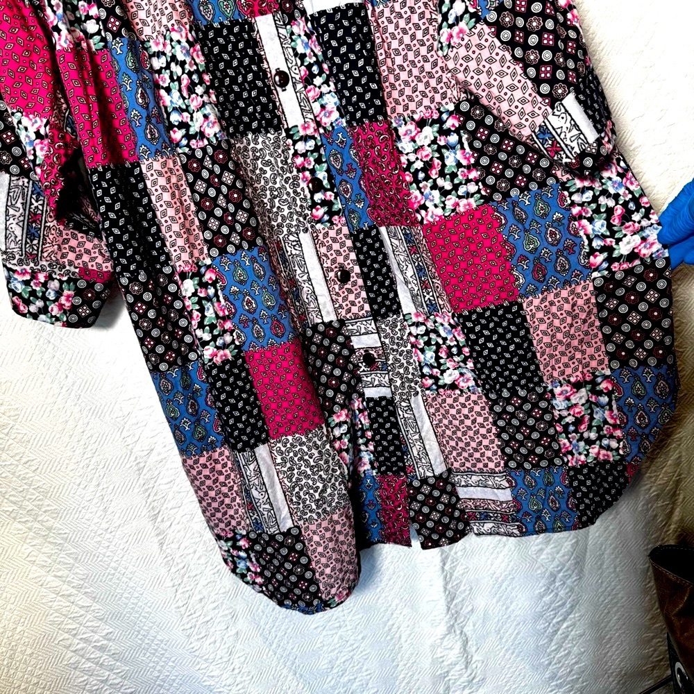A Personal Touch Vintage Patchwork Button Up 1x - image 5